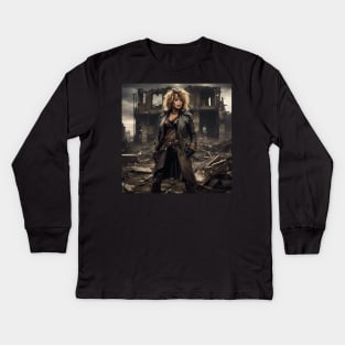 Tina Turner Steampunk Kids Long Sleeve T-Shirt